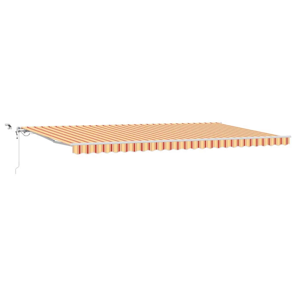 Toldo Retrátil Amarelo e Laranja 600 × 300 cm Tecido e Metal
