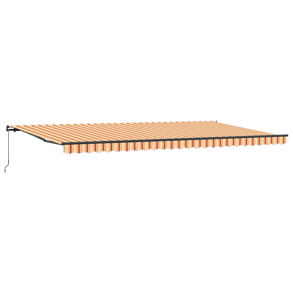 Toldo Retrátil Manual amarelo e laranja 600 × 300 cm tecido