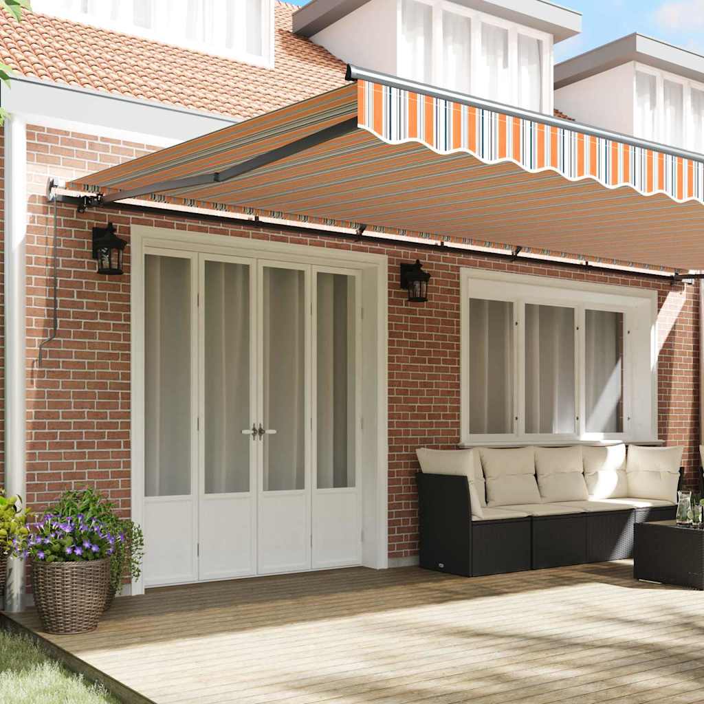 Toldo Retrátil Manual Multicolor 600 × 300 cm tecido
