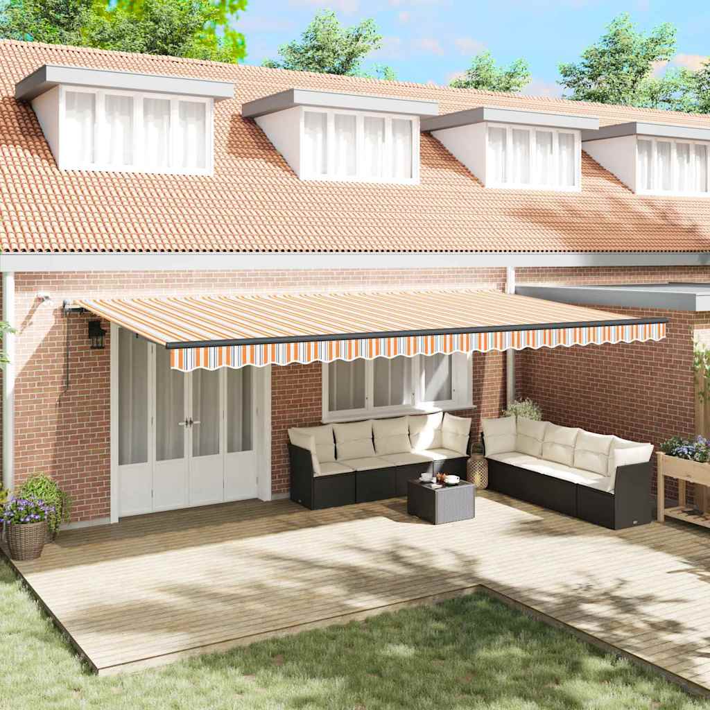 Toldo Retrátil com Multicolor 600 × 300 cm tecido