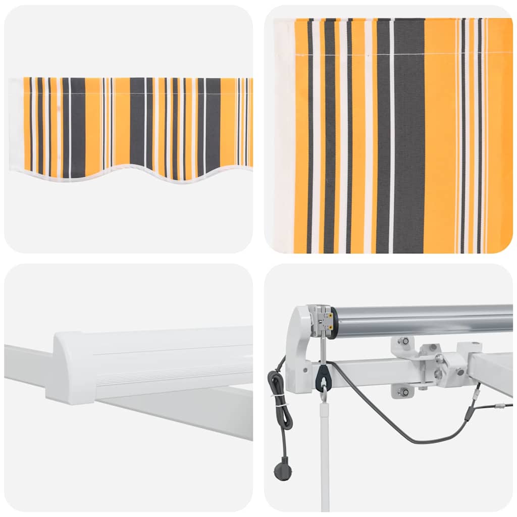Toldo Retrátil Multicolor 600 × 300 cm Tecido e Metal