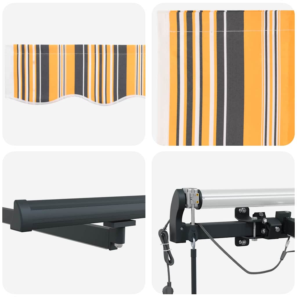 Toldo Retrátil com Multicolor 600 × 300 cm tecido