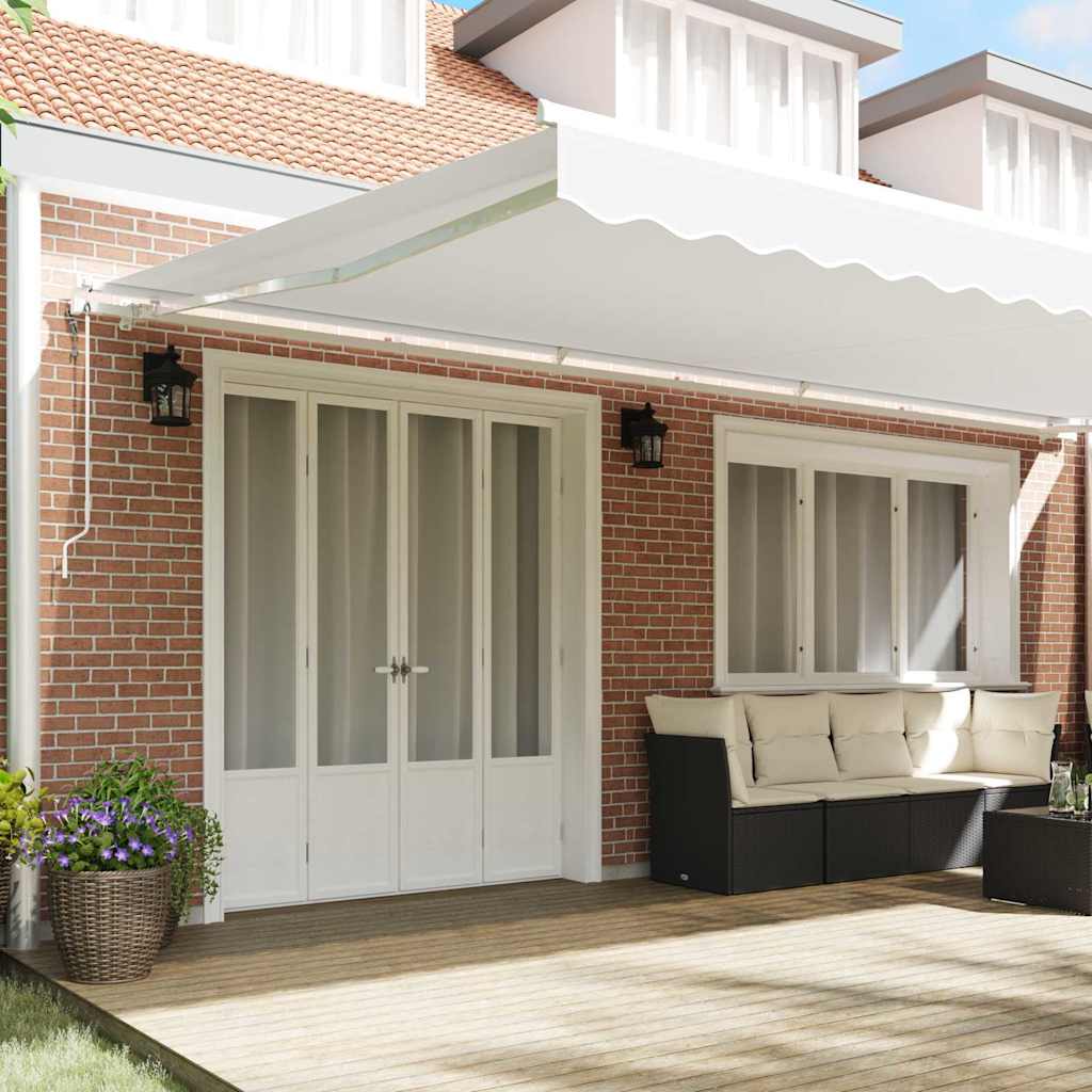 Toldo Retrátil 600 × 300 cm Branco