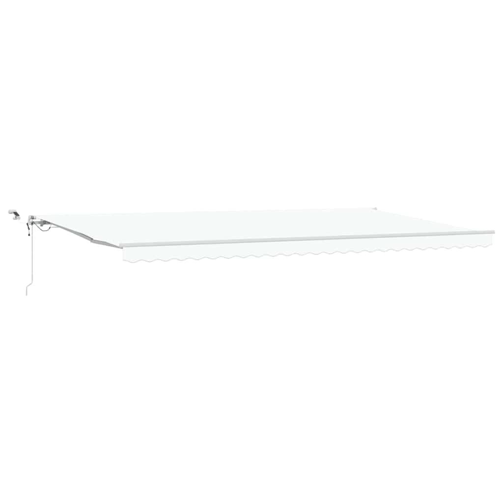Toldo Retrátil Branco 600 × 300 cm Tecido e Metal