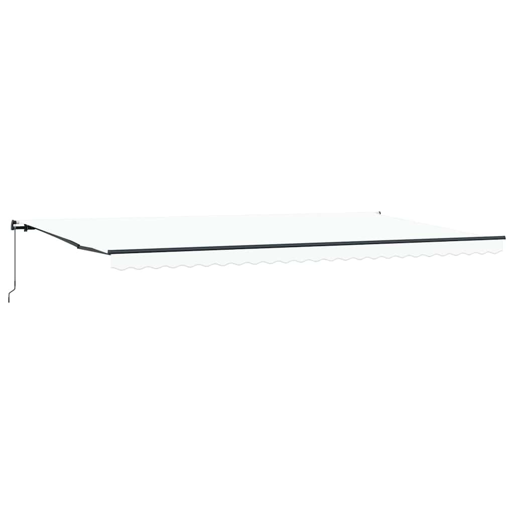 Toldo Branco Manual Branco 600 × 300 cm tecido