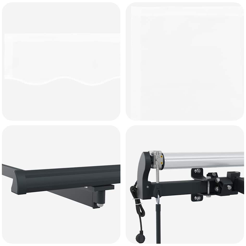 Toldo Retrátil Branco 600 ×300 cm tecido