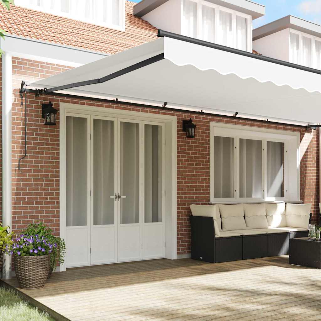 Toldo Retrátil Branco 600 ×300 cm tecido