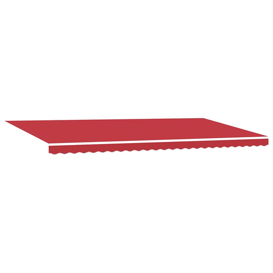 Toldo Retrátil Manual Vermelho 600 × 300 cm Poliéster e Aço