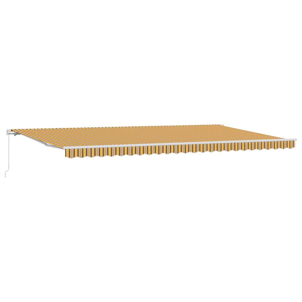 Toldo Retrátil Riscas Multicolor 600 × 350 cm Poliéster e Metal
