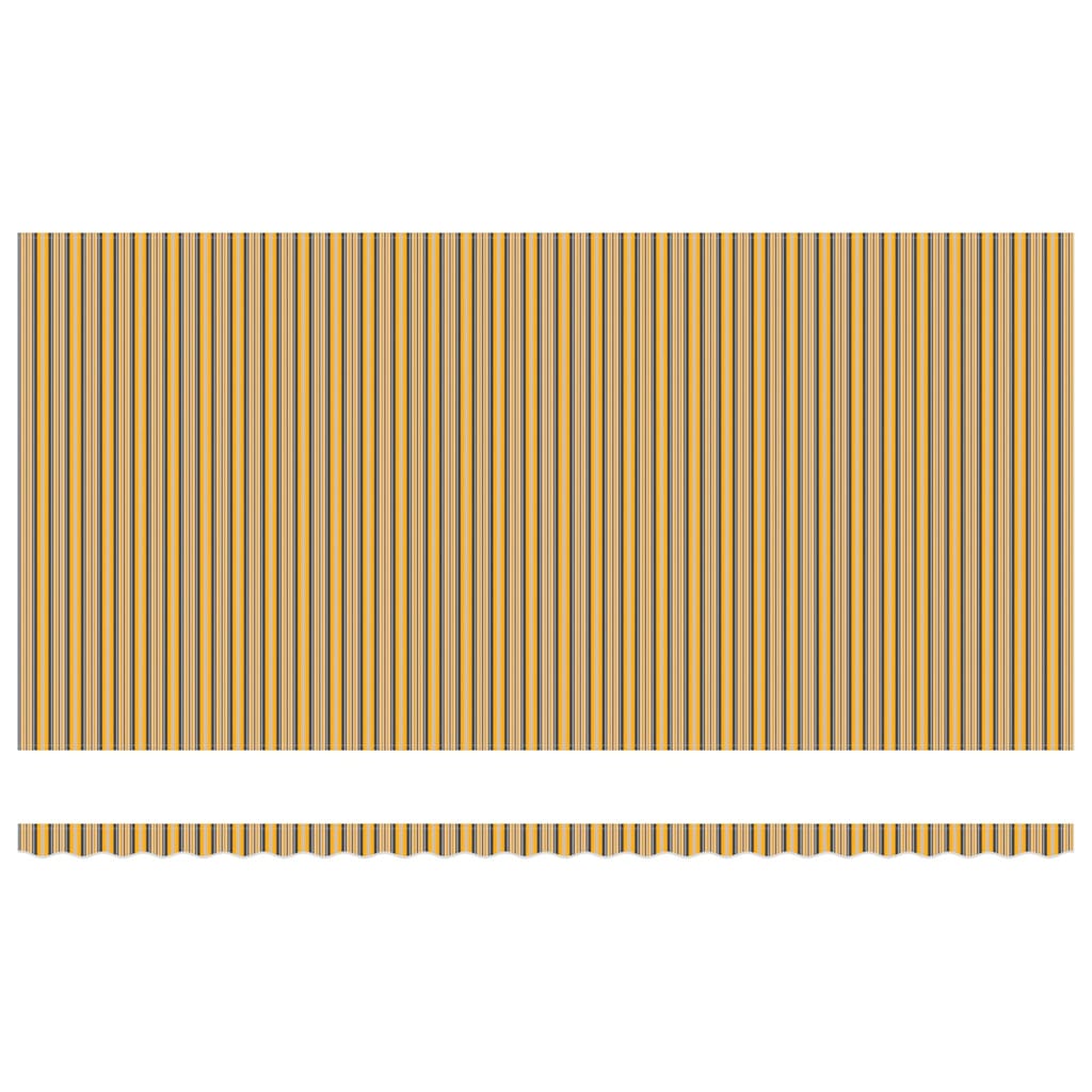 Toldo Retrátil Riscas Multicolor 600 × 350 cm Poliéster e Metal