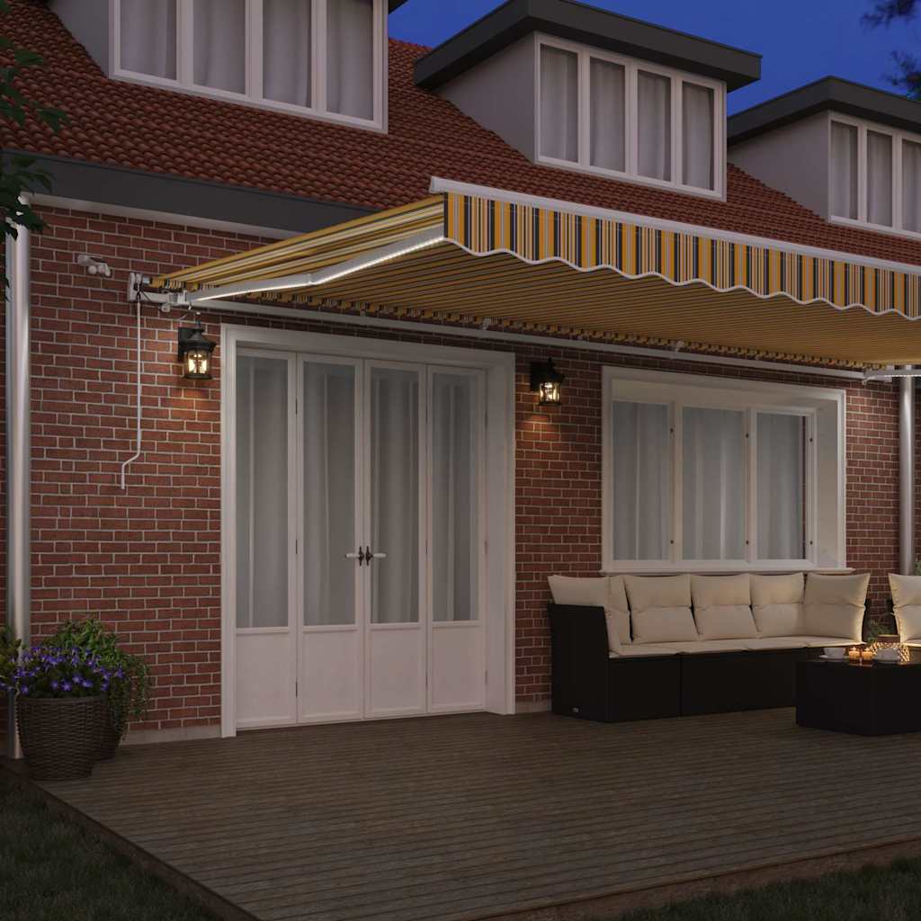 Toldo Retrátil Multicolor 600 × 350 cm Tecido e Metal