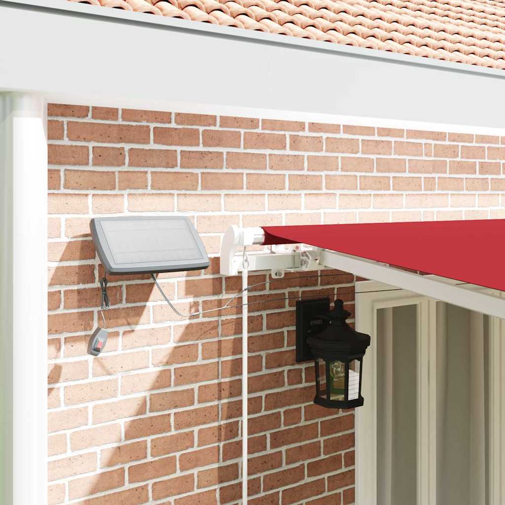 Toldo Retrátil com Manual Vermelho 600 ×350 cm tecido