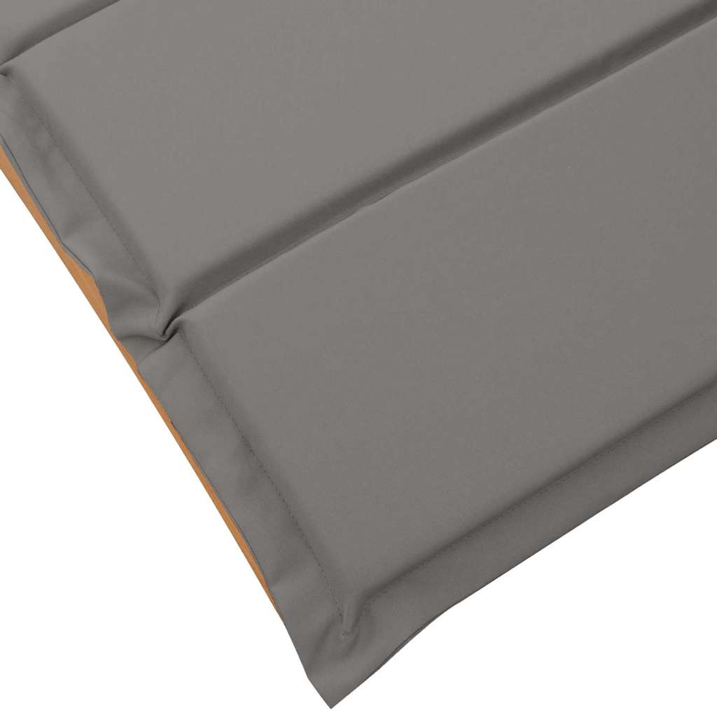 Espreguiçadeira com almofada 2 pcs Cinzeto 184 x 55 x 64cm