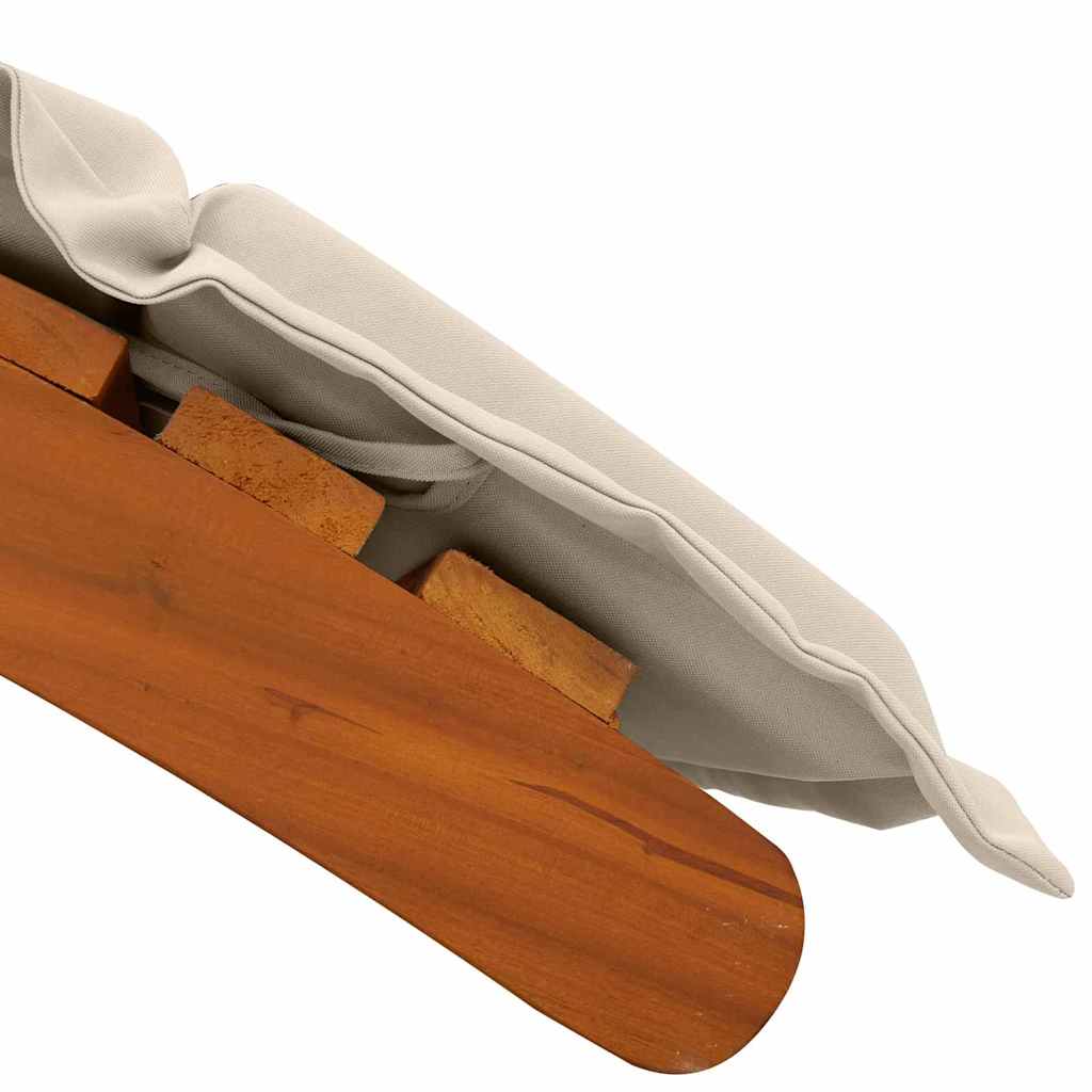 Espreguiçadeira com almofada 2 pcs Branco 184 x 55 x 64cm