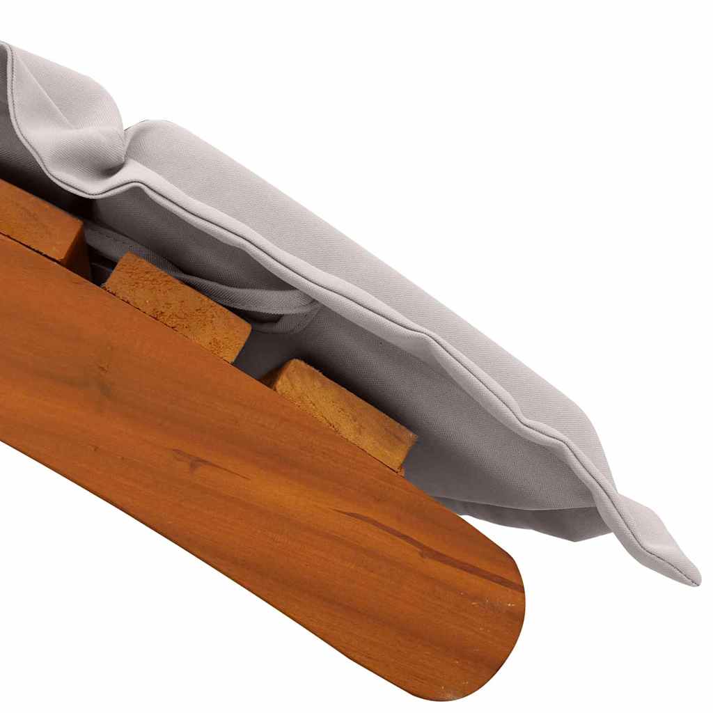 Espreguiçadeira 2 pcs Cinzento-acastanhado 184 x 55 x 64cm