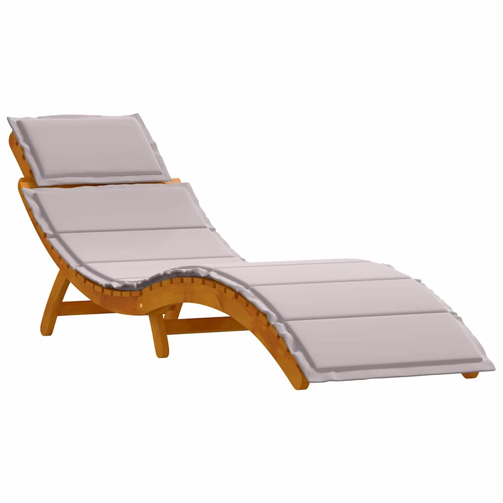 Espreguiçadeira 2 pcs Cinzento-acastanhado 184 x 55 x 64cm
