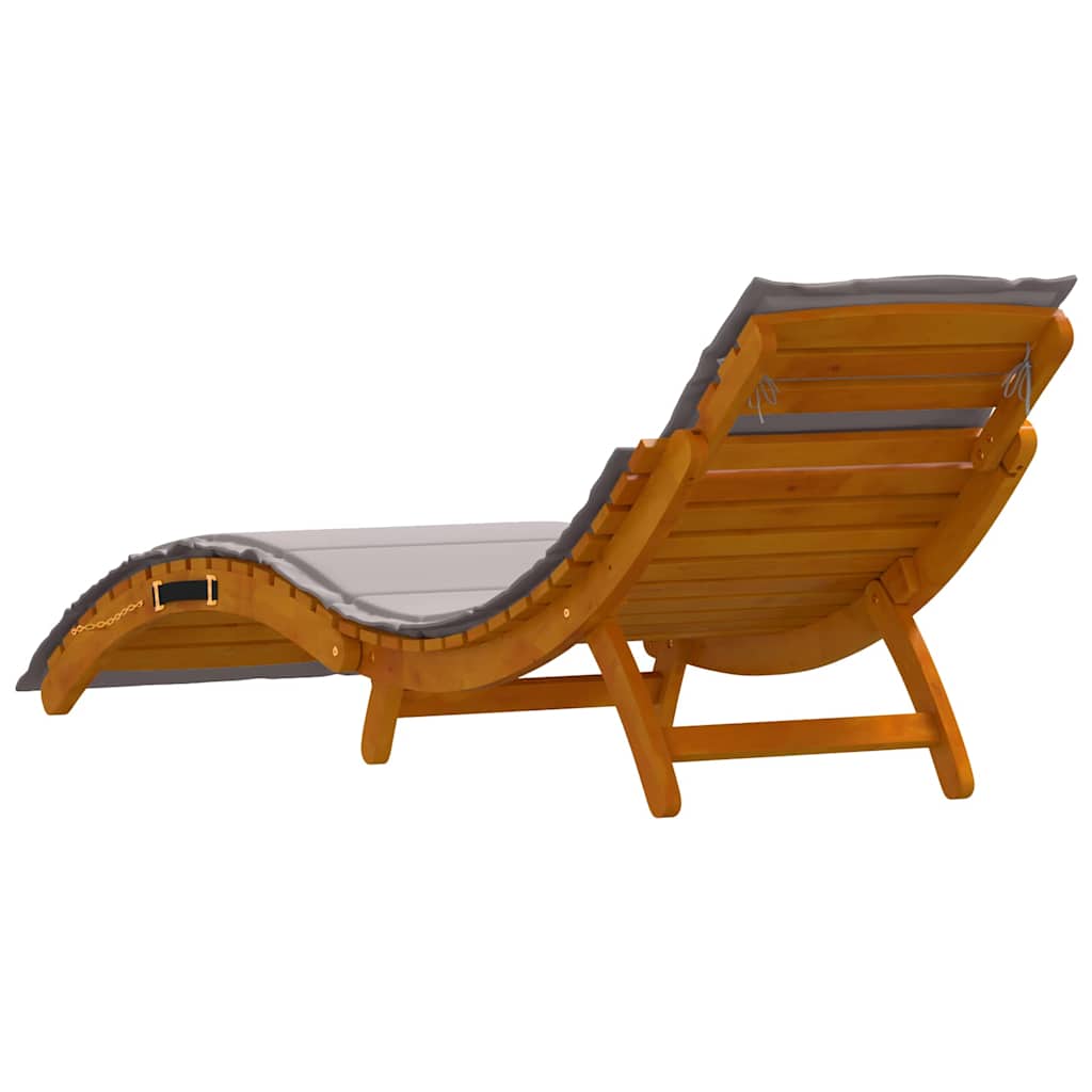 Espreguiçadeira 2 pcs Cinzento-acastanhado 184 x 55 x 64cm