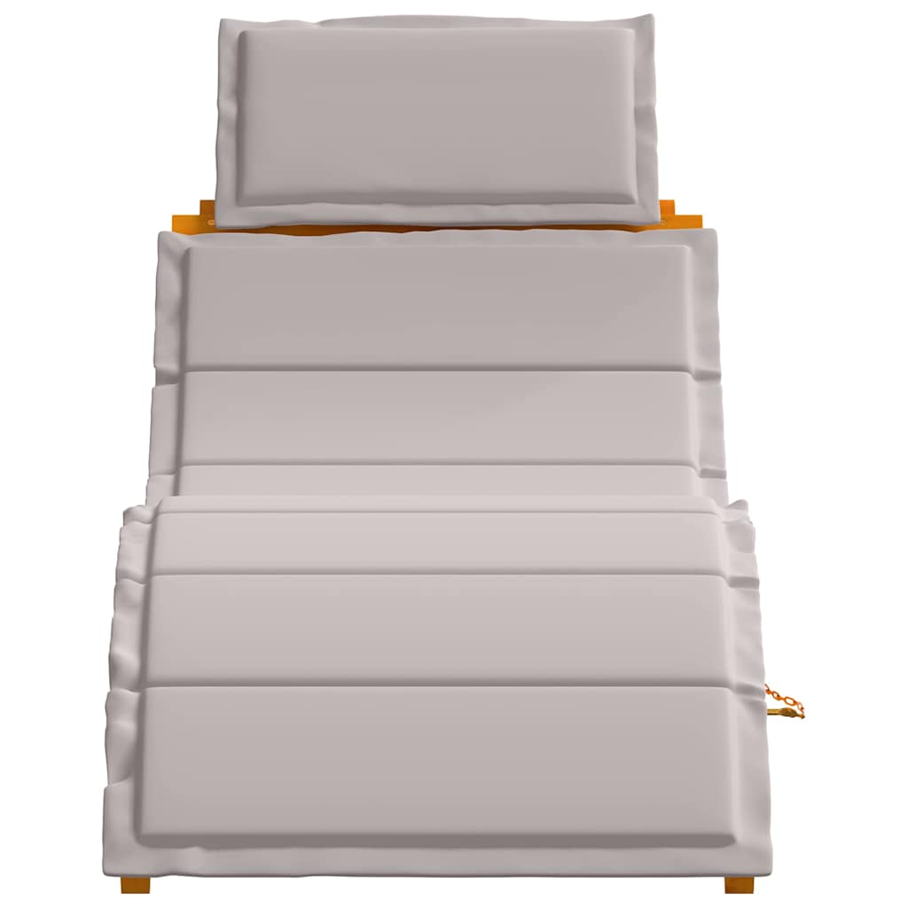 Espreguiçadeira 2 pcs Cinzento-acastanhado 184 x 55 x 64cm