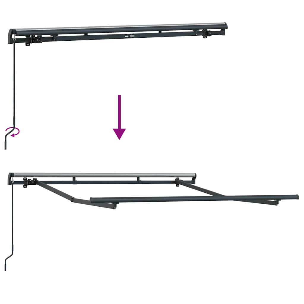 Estrutura de Toldo Antracite 2.5 x 2 m Metal