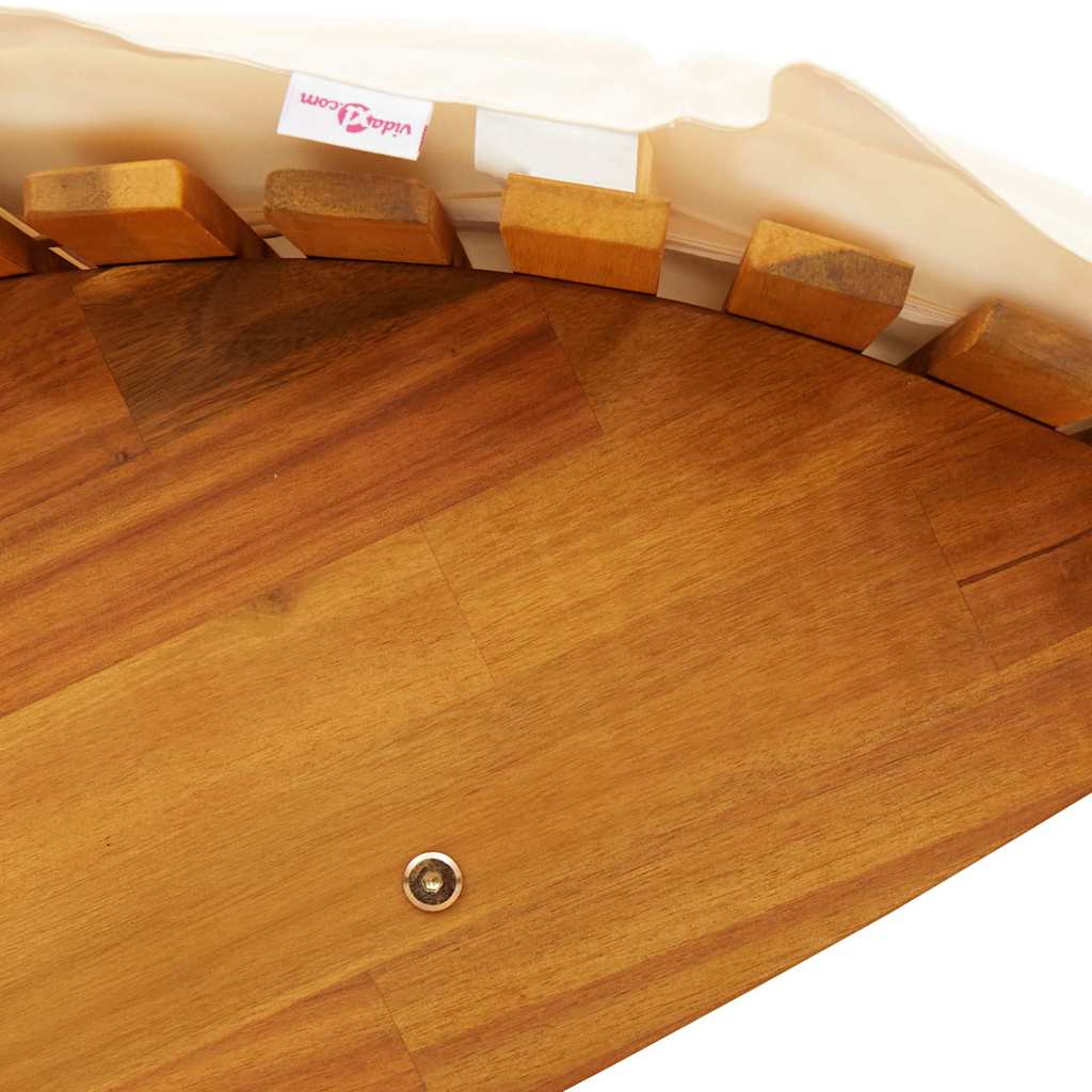 Espreguiçadeira com almofada 2 pcs Castanho 60 x 154 x 74cm