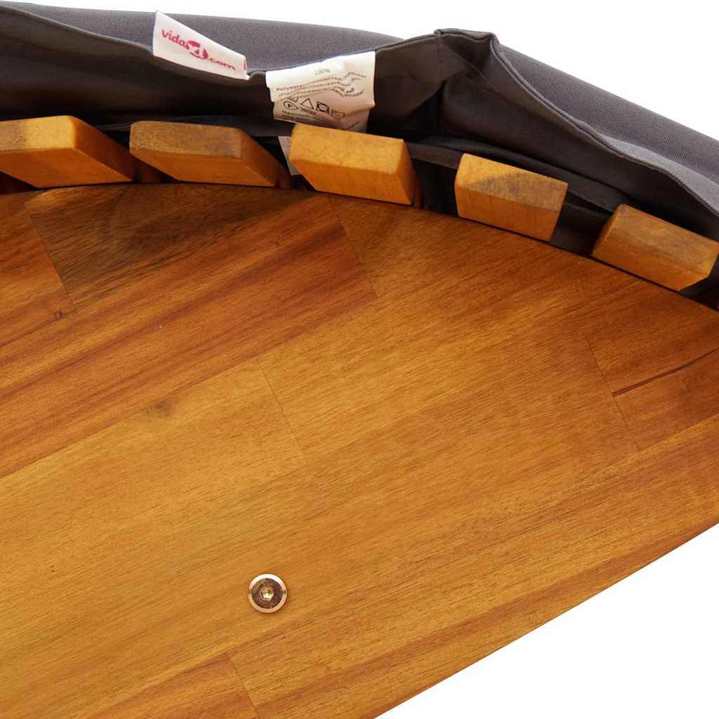 Espreguiçadeira com almofada 2 pcs Castanho 60 x 154 x 74cm