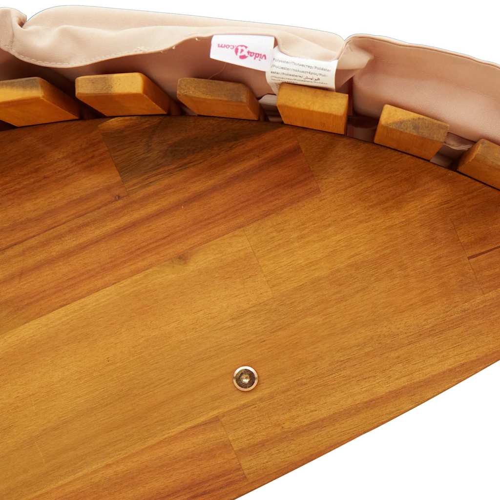 Espreguiçadeira com almofada 2 pcs Castanho 60 x 154 x 74cm