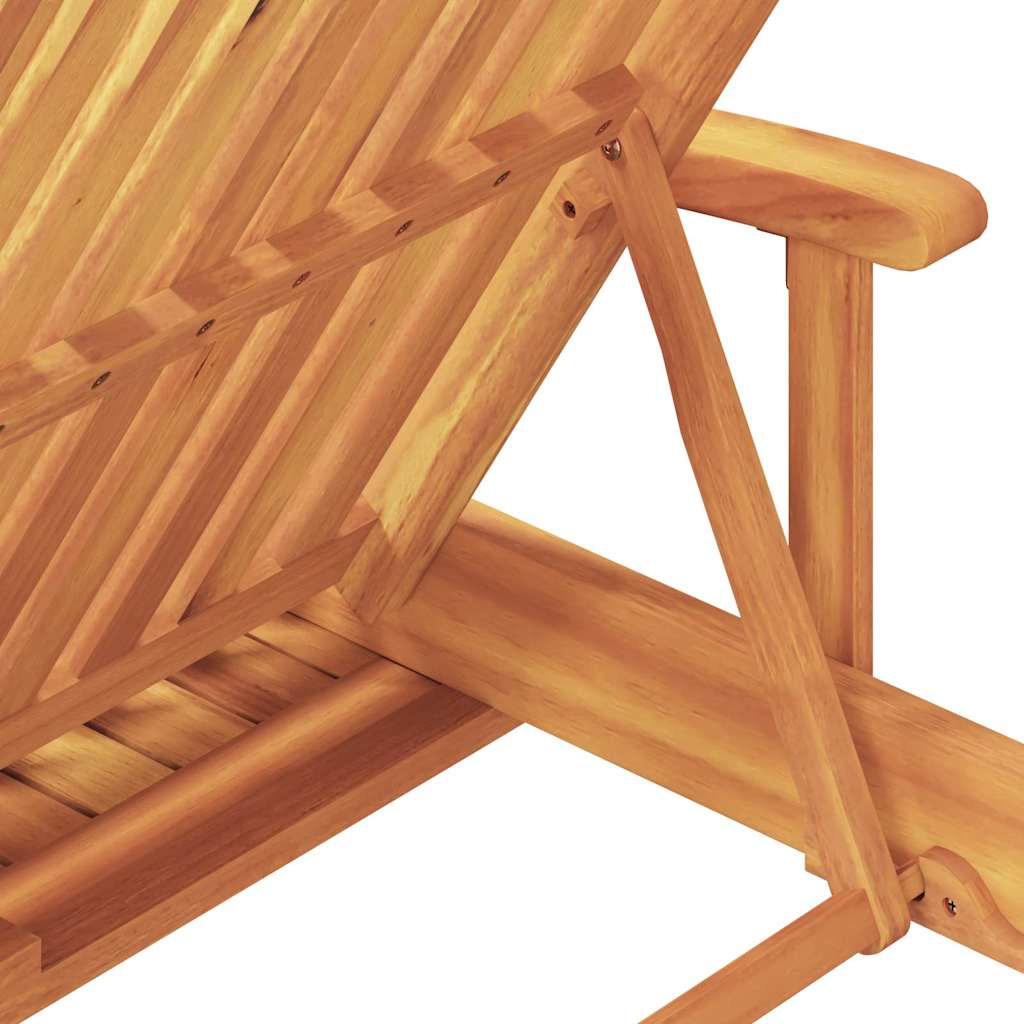 Espreguiçadeira com almofada 2 pcs Bege 200 x 67 x 84cm