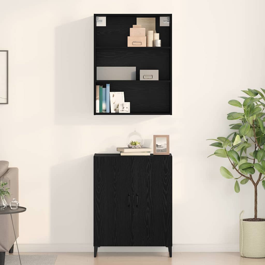 Buffet 2 pcs Carvalho Preto Madeira processada