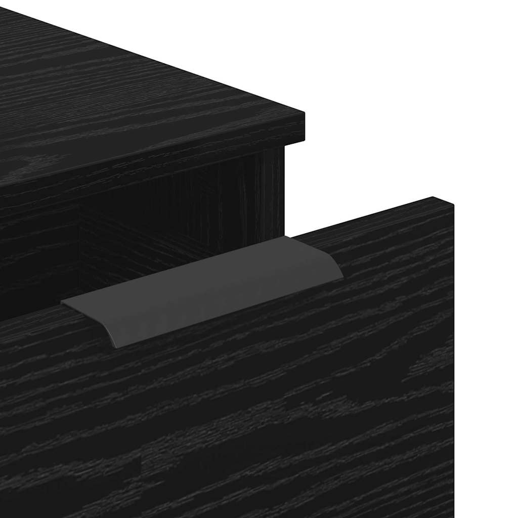 Buffet 3 pcs Carvalho preto 60 x 30 x 70 cm Madeira processada