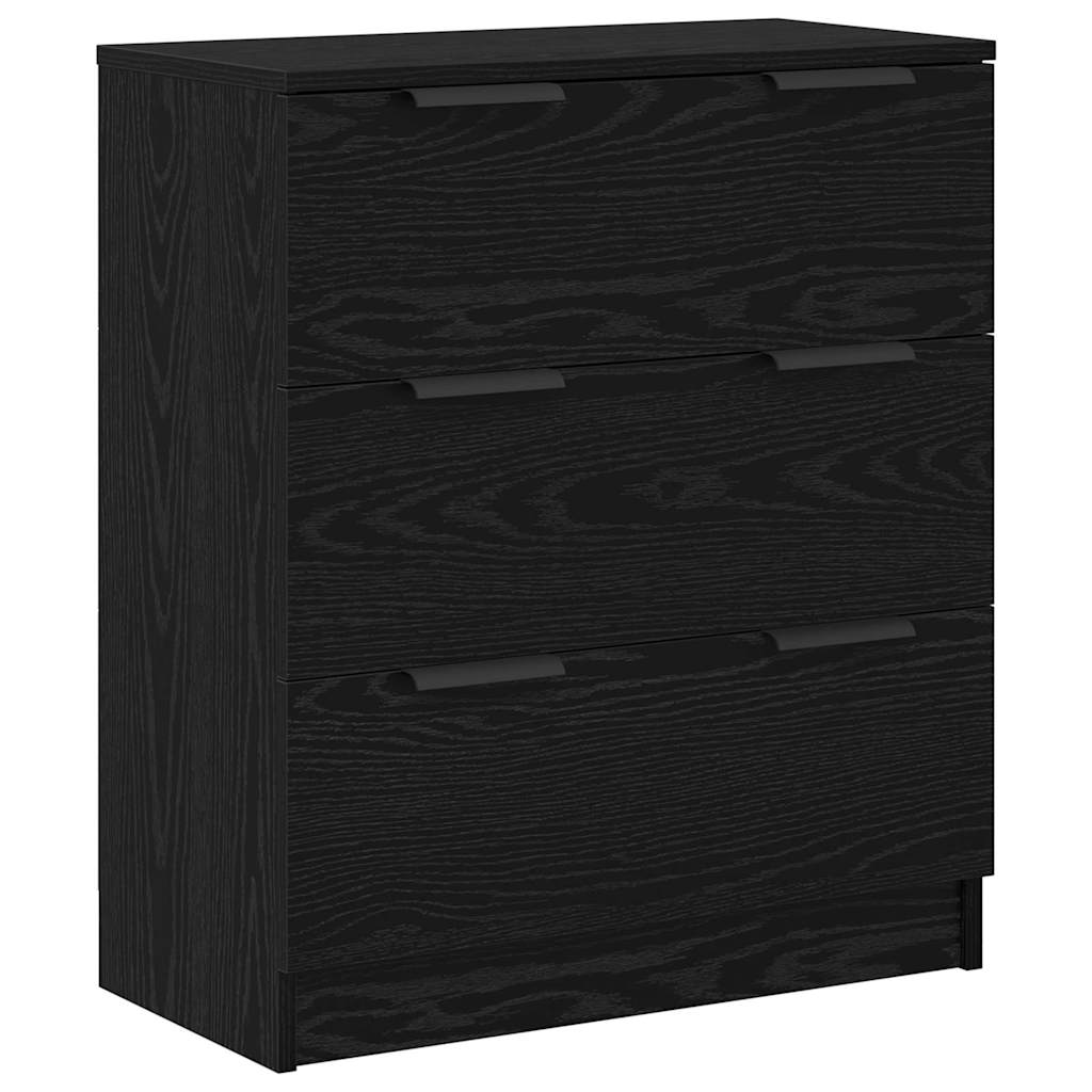 Buffet 3 pcs Carvalho preto 60 x 30 x 70 cm Madeira processada