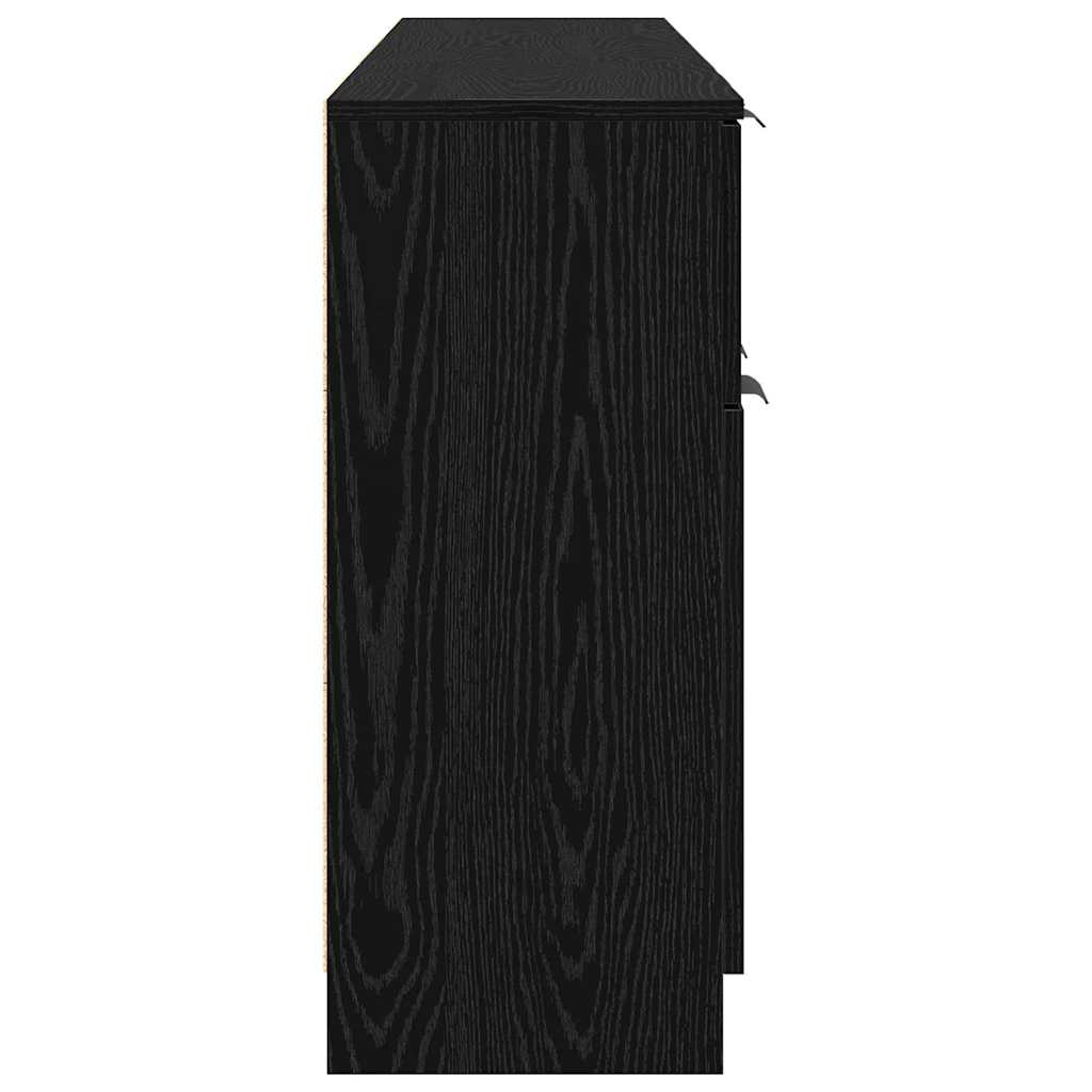 Buffet 3 pcs Carvalho preto 60 x 30 x 70 cm Madeira processada
