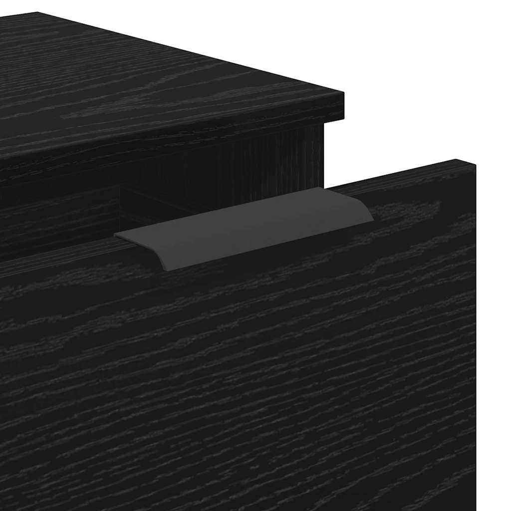 Buffet 3 pcs Carvalho preto 121 x 30 x 70 cm Madeira processada
