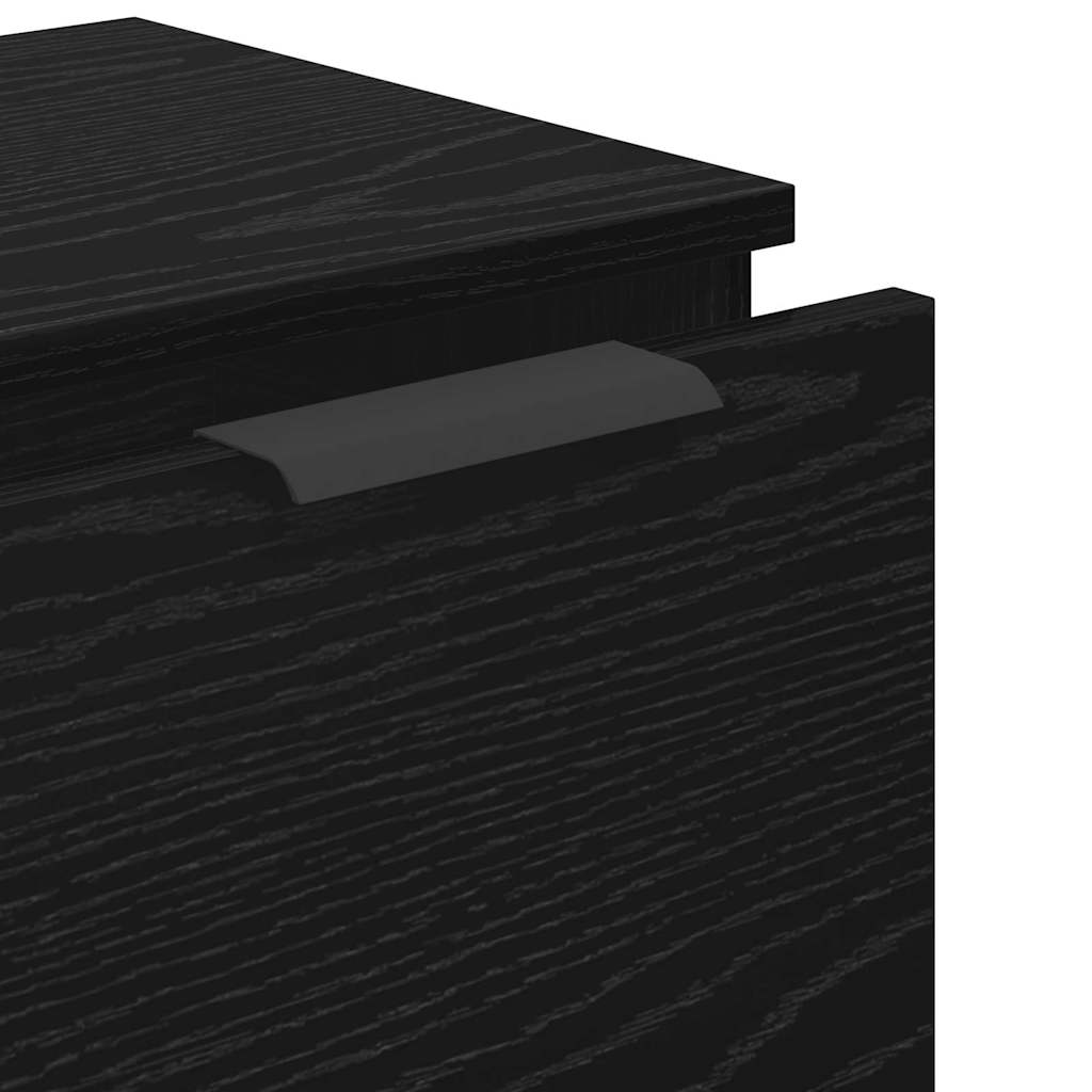 Buffet 3 pcs Carvalho preto 121 x 30 x 70 cm Madeira processada