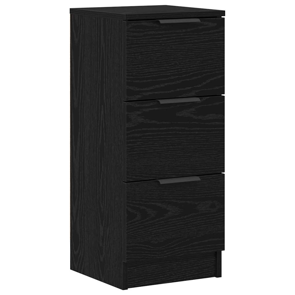 Buffet 3 pcs Carvalho preto 121 x 30 x 70 cm Madeira processada