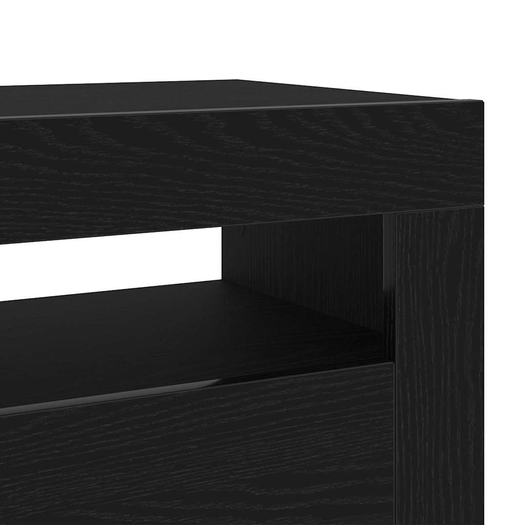 Armário de Cabeceira Carvalho preto 60 x 35 x 40 cm
