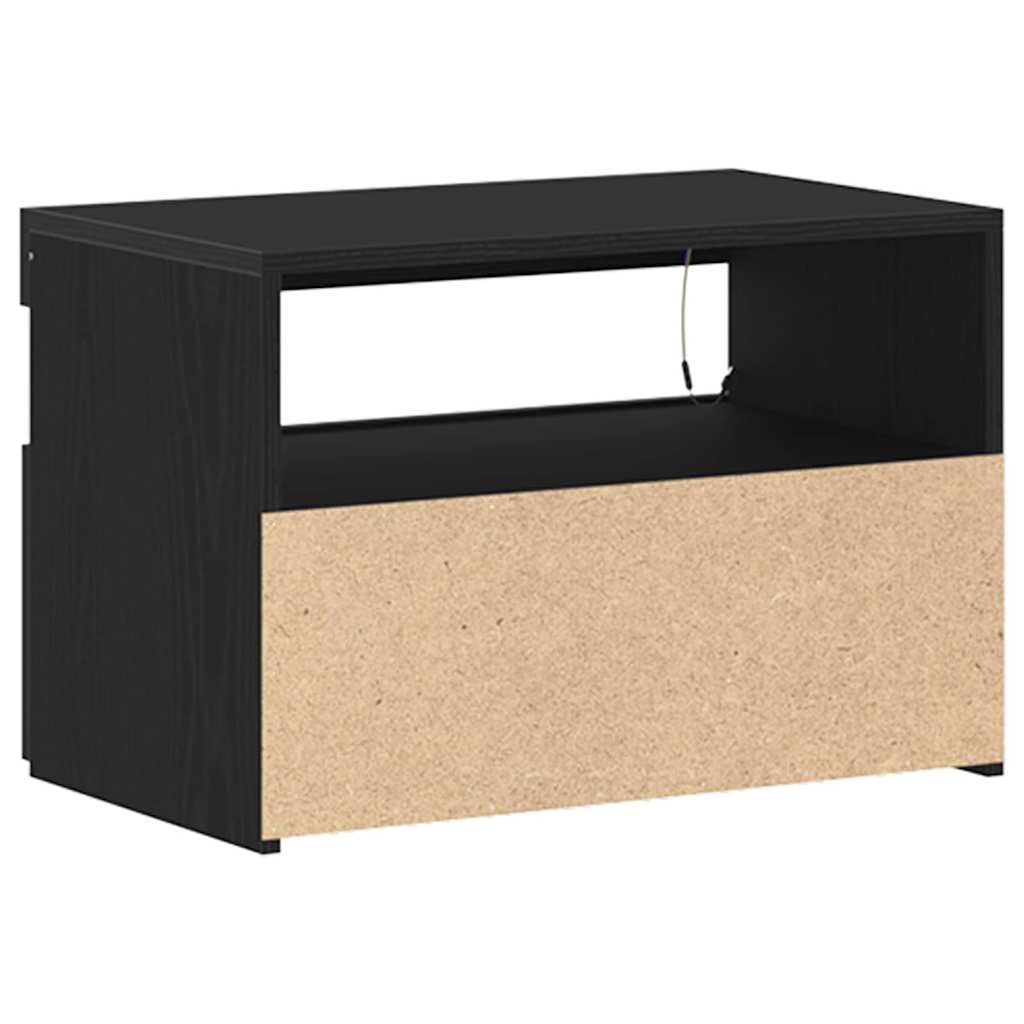 Armário de Cabeceira Carvalho preto 60 x 35 x 40 cm