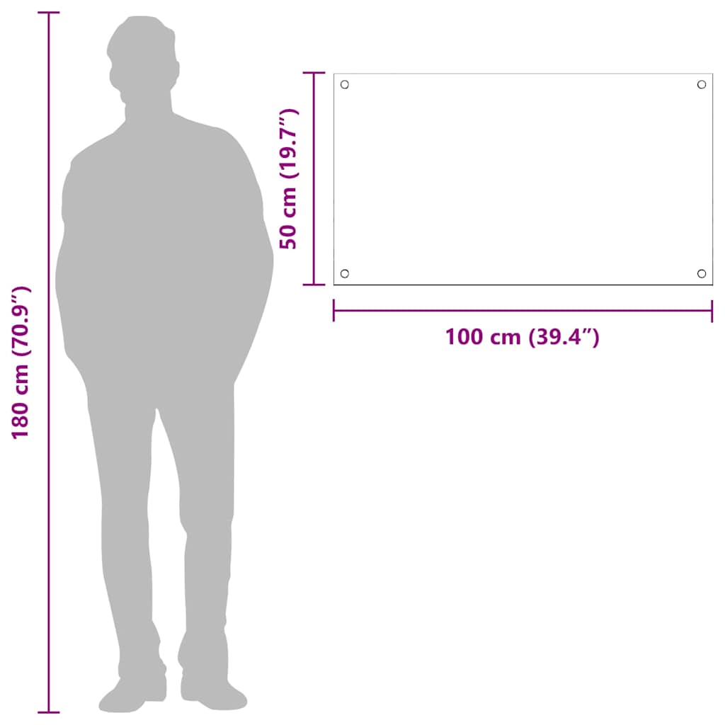 Proteção de Cozinha Cinzento-claro 100 x 50 x 0,6 cm