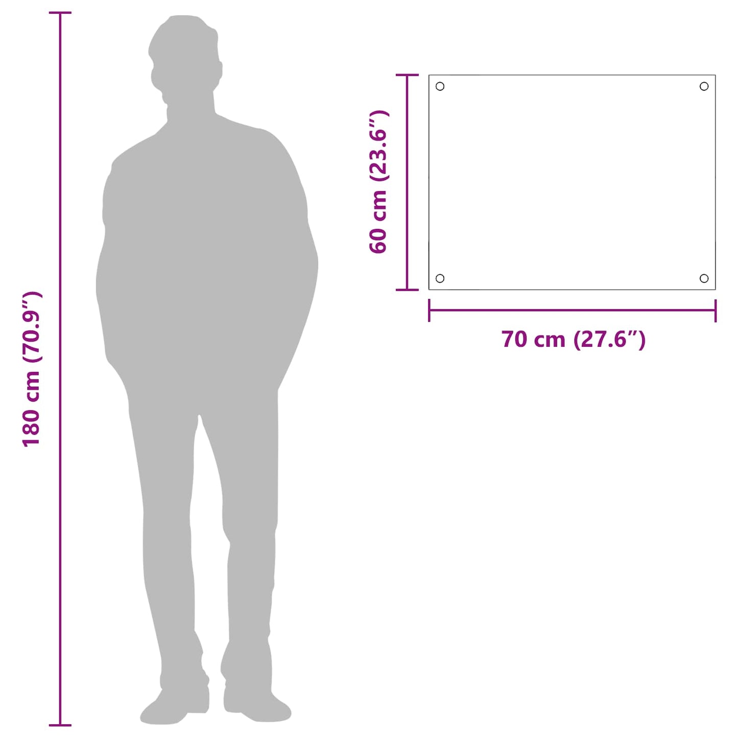 Proteção de Cozinha Cinzento escuro 70 x 60 x 0,6 cm
