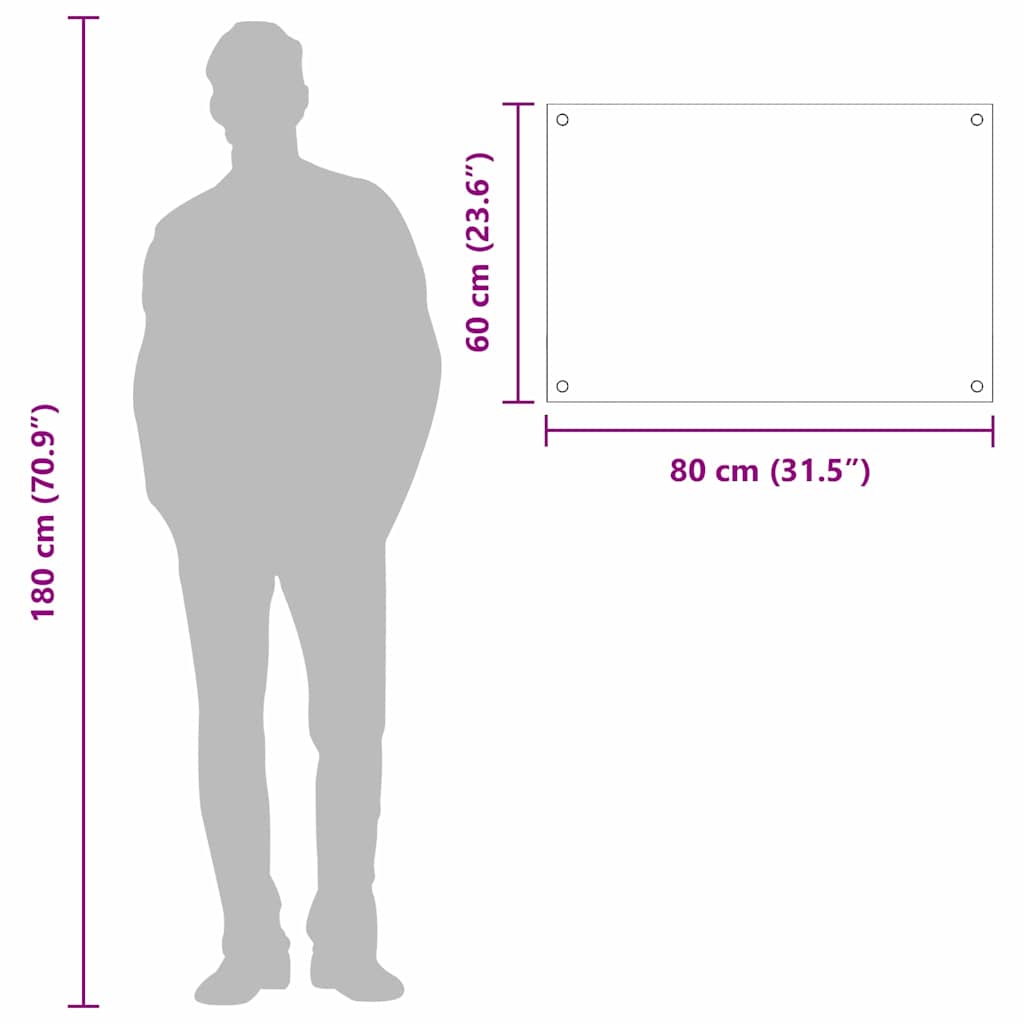 Proteção de Cozinha Cinzento escuro 80 x 60 x 0,6 cm