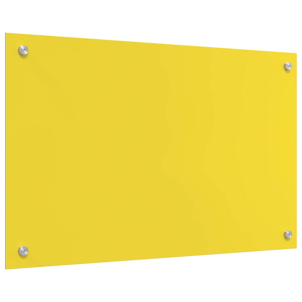 Proteção de Cozinha Amarelo 80 x 50 x 0.6 cm vidro temperado