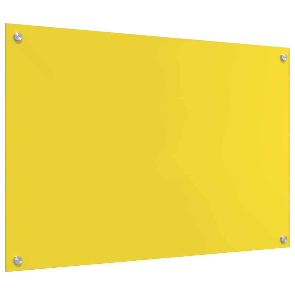 Proteção de Cozinha Amarelo 90 x 60 x 0.6 cm vidro temperado