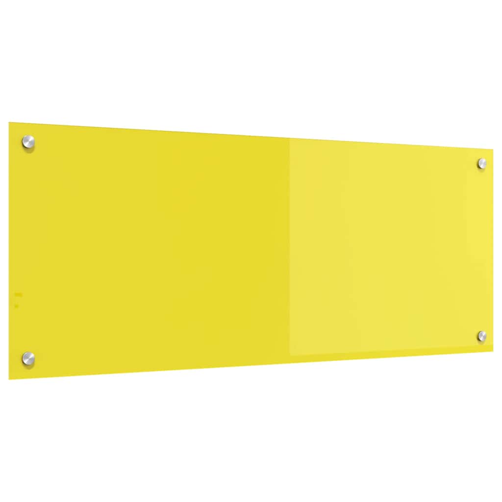 Proteção de Cozinha Amarelo 100 x 40 x 0.6 cm vidro temperado