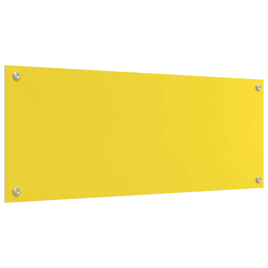Proteção de Cozinha Amarelo 100 x 40 x 0.6 cm vidro temperado
