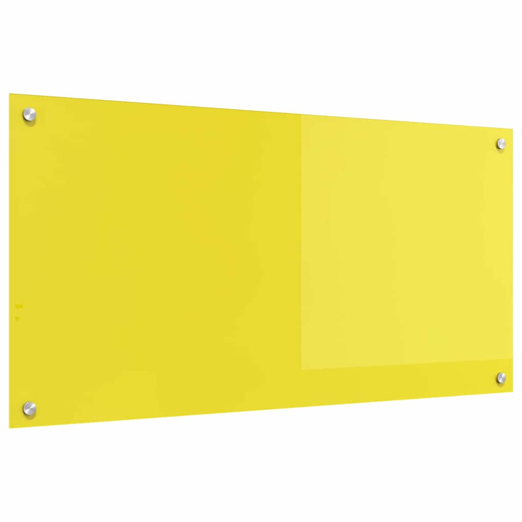 Proteção de Cozinha Amarelo 100 x 50 x 0.6 cm vidro temperado