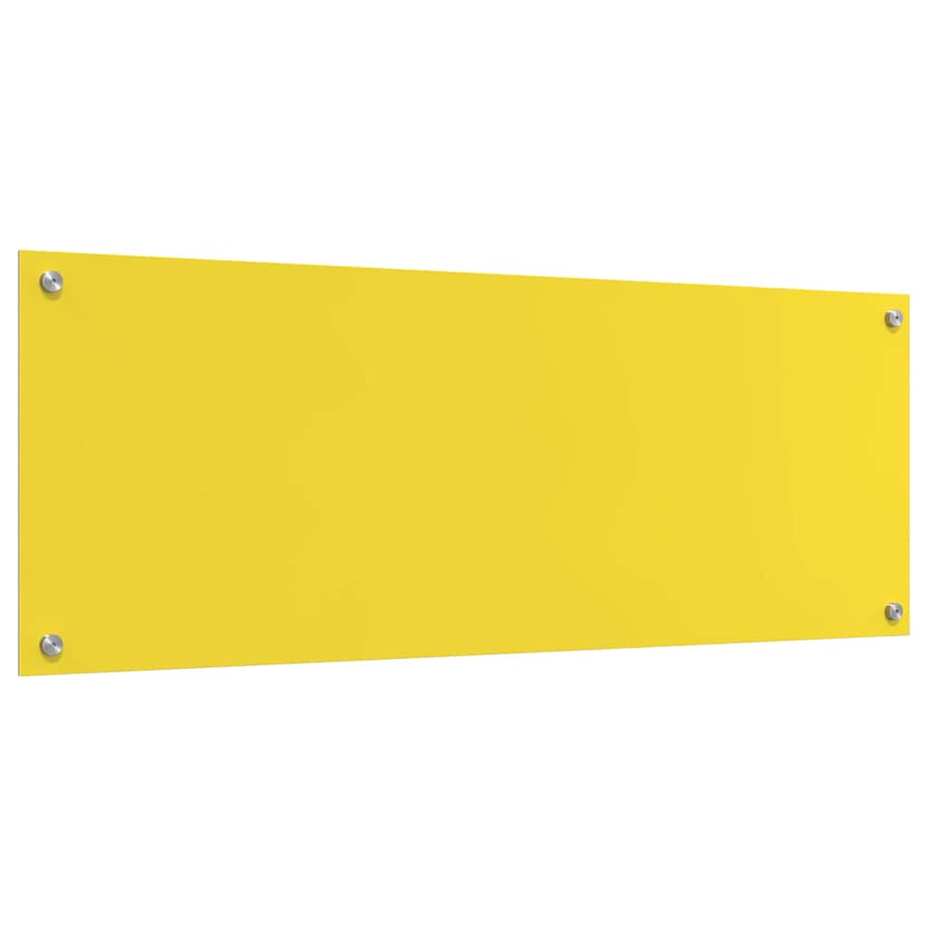 Proteção de Cozinha Amarelo 110 x 40 x 0.6 cm vidro temperado