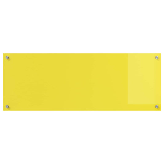 Proteção de Cozinha Amarelo 110 x 40 x 0,6 cm vidro temperado