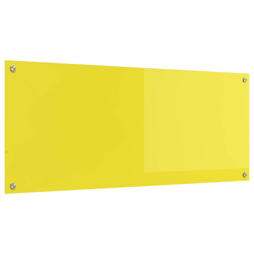 Proteção de Cozinha Amarelo 120 x 50 x 0.6 cm vidro temperado