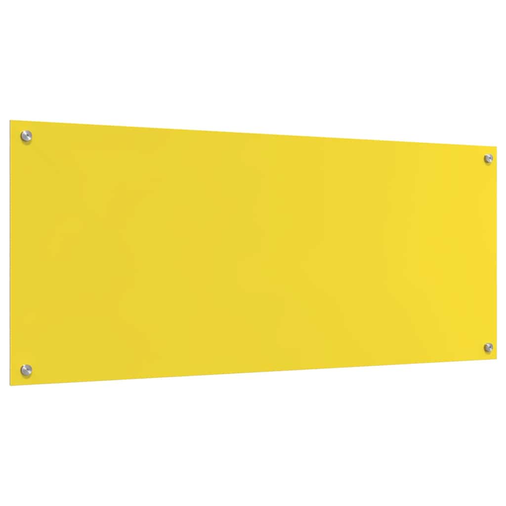 Proteção de Cozinha Amarelo 120 x 50 x 0.6 cm vidro temperado