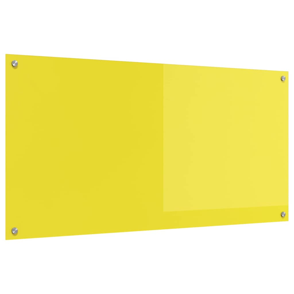 Proteção de Cozinha Amarelo 120 x 60 x 0.6 cm vidro temperado