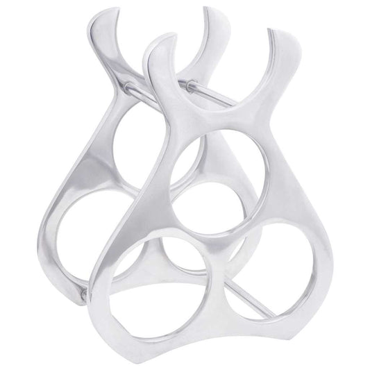 Escorredor de Vinho Prateado 23 x 14 x 28 cm Alumínio